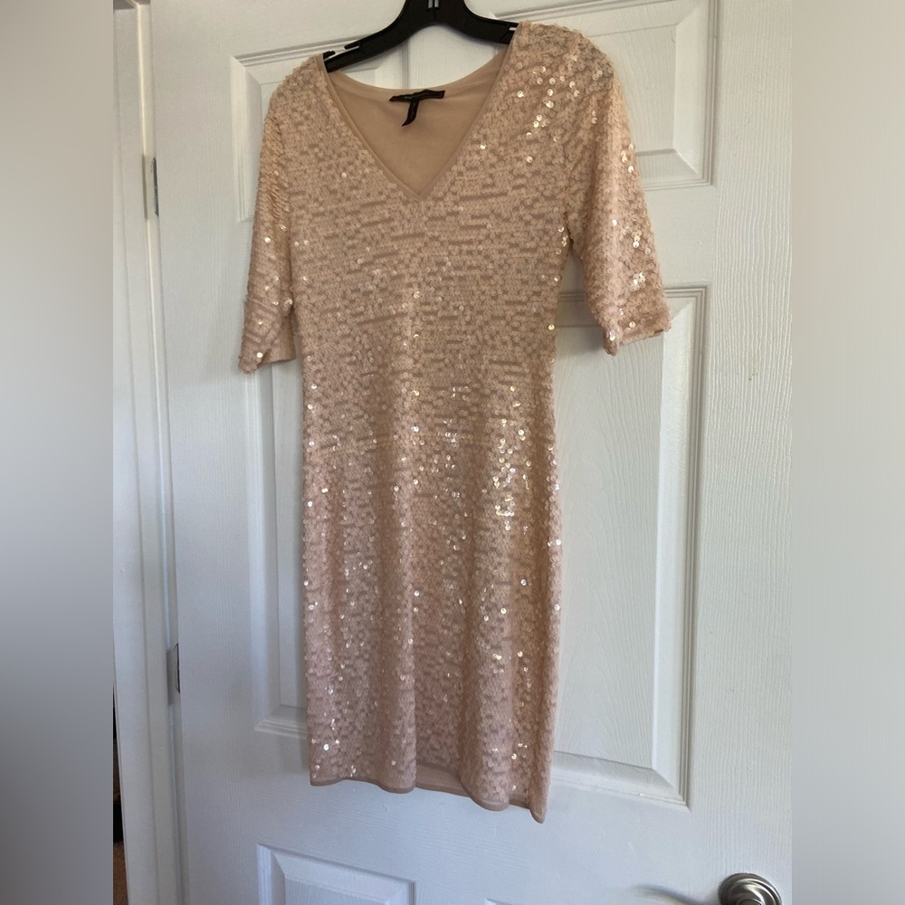 Sparkly bcbg dress light pink